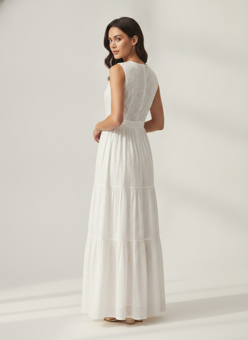 Women's White Maxi Dress