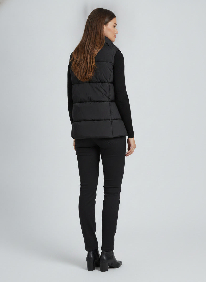 Women's Black Puffer Vest