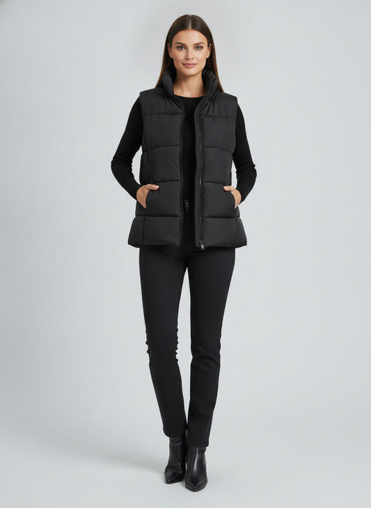 Women's Black Puffer Vest
